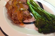 Herb and Garlic Roast Pork Loin with Spicy Honey Mustard Sauce